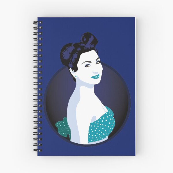 Item preview, Pin Up Girl | Louisa - Turquoise & Blue designed and sold by ladyfacecreates.