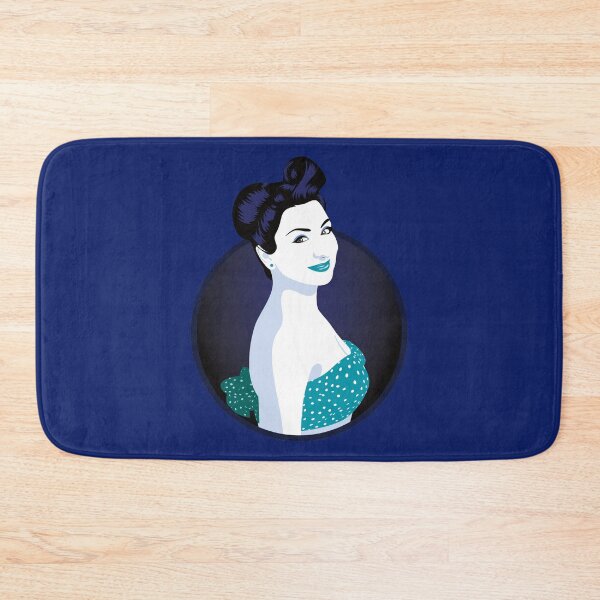 Item preview, Pin Up Girl | Louisa - Turquoise & Blue designed and sold by ladyfacecreates.