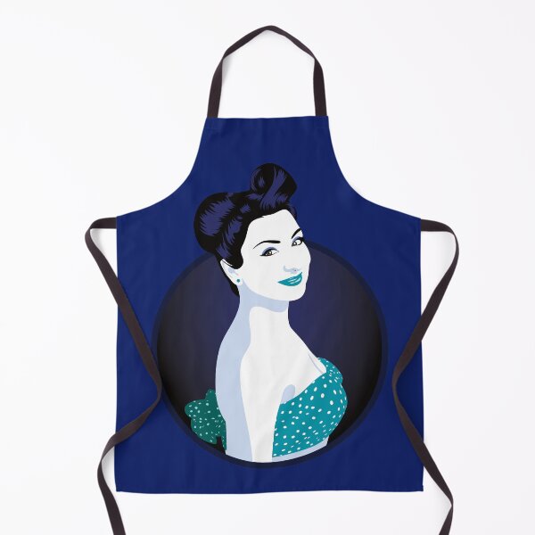 Item preview, Pin Up Girl | Louisa - Turquoise & Blue designed and sold by ladyfacecreates.