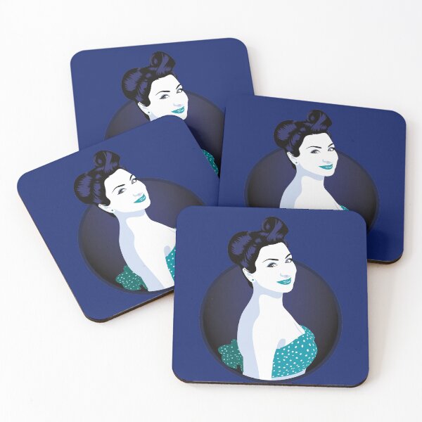 Item preview, Pin Up Girl | Louisa - Turquoise & Blue designed and sold by ladyfacecreates.