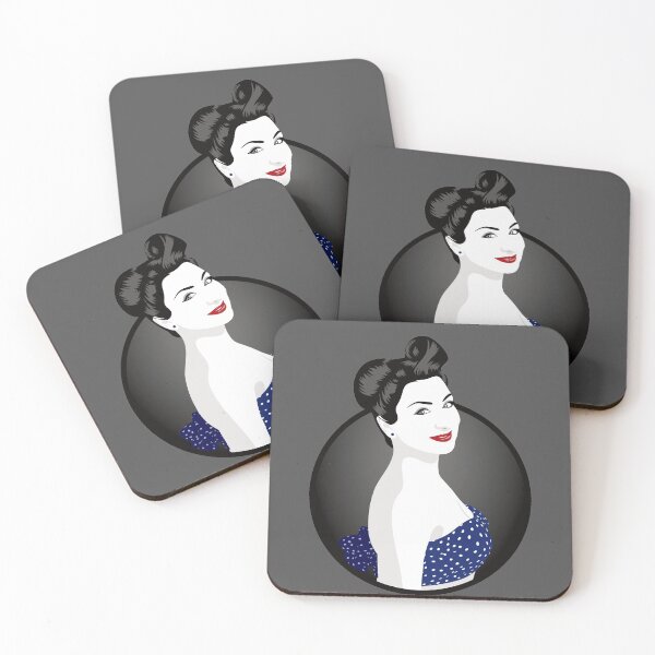 Item preview, Pin Up Girl | Louisa - Blue & Grey designed and sold by ladyfacecreates.