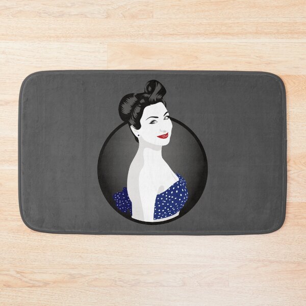 Item preview, Pin Up Girl | Louisa - Blue & Grey designed and sold by ladyfacecreates.
