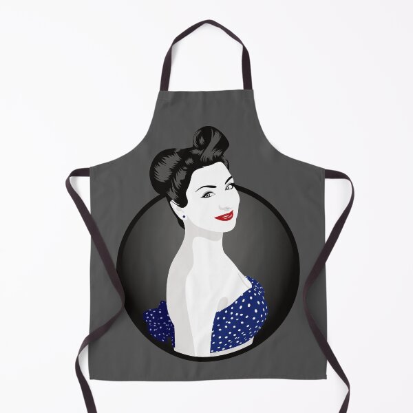 Item preview, Pin Up Girl | Louisa - Blue & Grey designed and sold by ladyfacecreates.