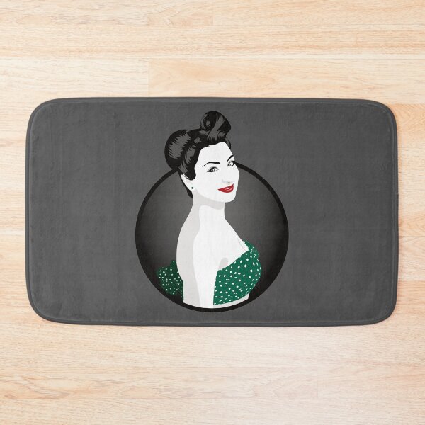 Item preview, Pin Up Girl | Louisa - Green & Grey designed and sold by ladyfacecreates.