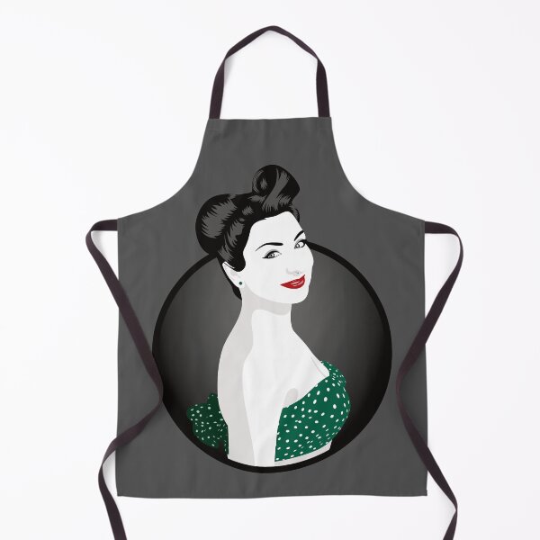 Item preview, Pin Up Girl | Louisa - Green & Grey designed and sold by ladyfacecreates.
