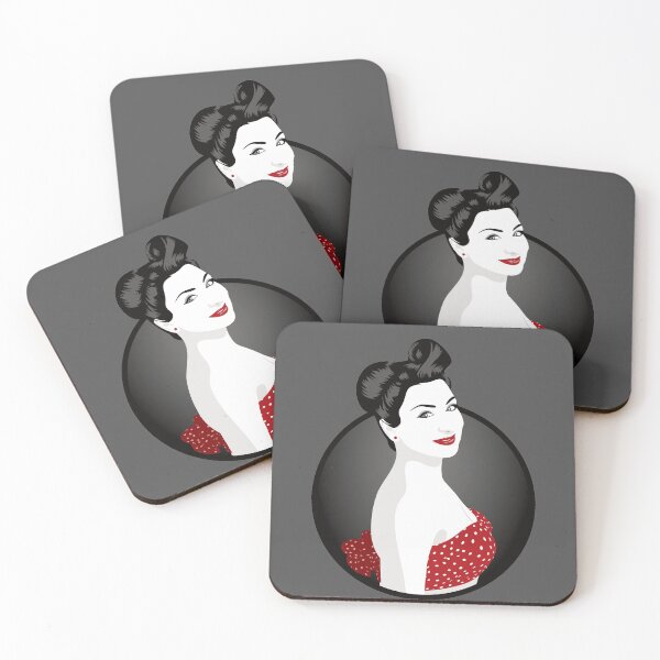 Item preview, Pin Up Girl | Louisa - Red & Grey designed and sold by ladyfacecreates.