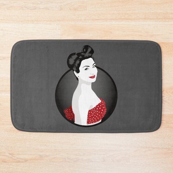 Item preview, Pin Up Girl | Louisa - Red & Grey designed and sold by ladyfacecreates.