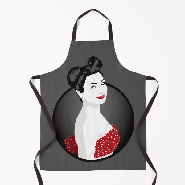 Item preview, Pin Up Girl | Louisa - Red & Grey designed and sold by ladyfacecreates.