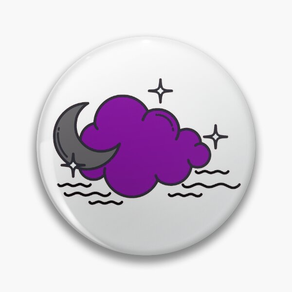 Item preview, Subtle Asexual Pride Moon and Cloud designed and sold by tiredandbored.