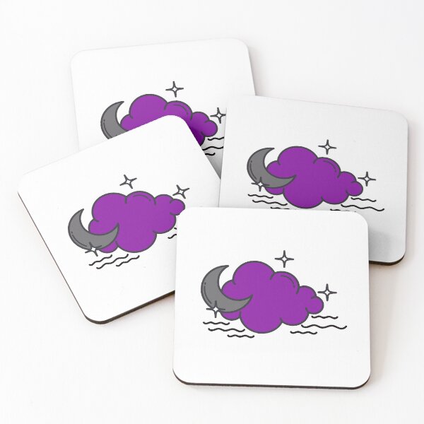 Item preview, Subtle Asexual Pride Moon and Cloud designed and sold by tiredandbored.