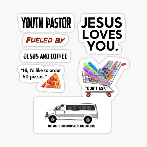 Item preview, Youth Pastor Sticker Pack  designed and sold by Kwynn Alge.