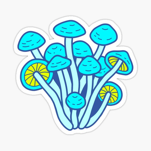 Blue Mushroom Sticker