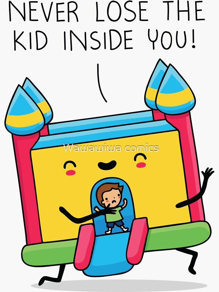 "The kid inside you" Sticker by AndresColmenare Redbubble