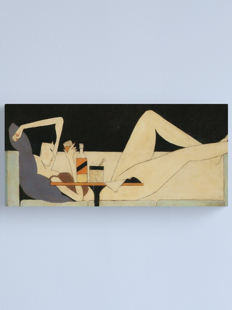 Alternate view of The Girl on The Couch by Pang Xunqin - Classical Art Canvas Print
