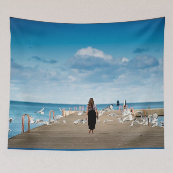 Item preview, People Girl Walking Alone Sad Bridge  designed and sold by DanielCarvalho2.