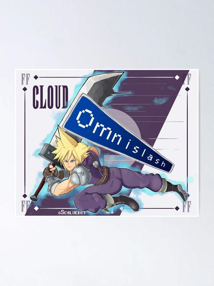 Cloud Strife Final Fantasy 7 Poster Print Wall Art Decor Fanart Anime  videogames — Radiant Grey
