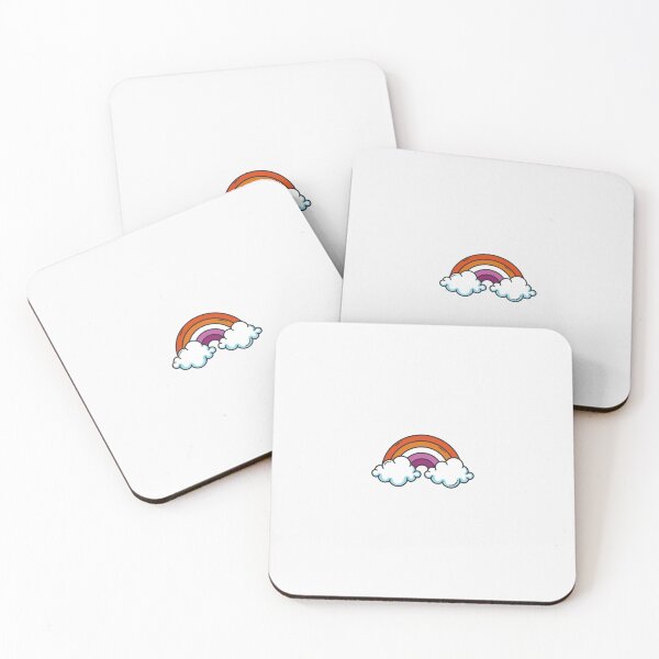 Item preview, Subtle Lesbian Pride Rainbow and Clouds. Lesbian rainbow designed and sold by tiredandbored.