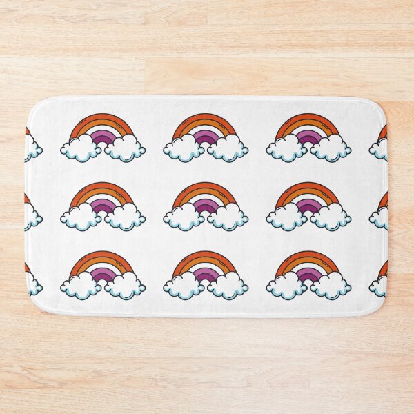 Item preview, Subtle Lesbian Pride Rainbow and Clouds. Lesbian rainbow designed and sold by tiredandbored.