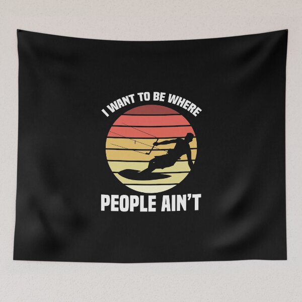 Item preview, I Want To Be Kitesurfing Where People Ain't Kiteboarding designed and sold by Nessshirts.