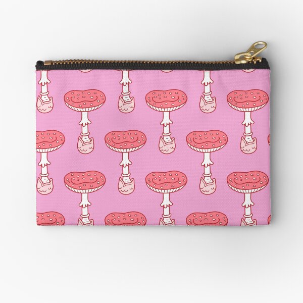 Red Toadstool Mushroom Zipper Pouch