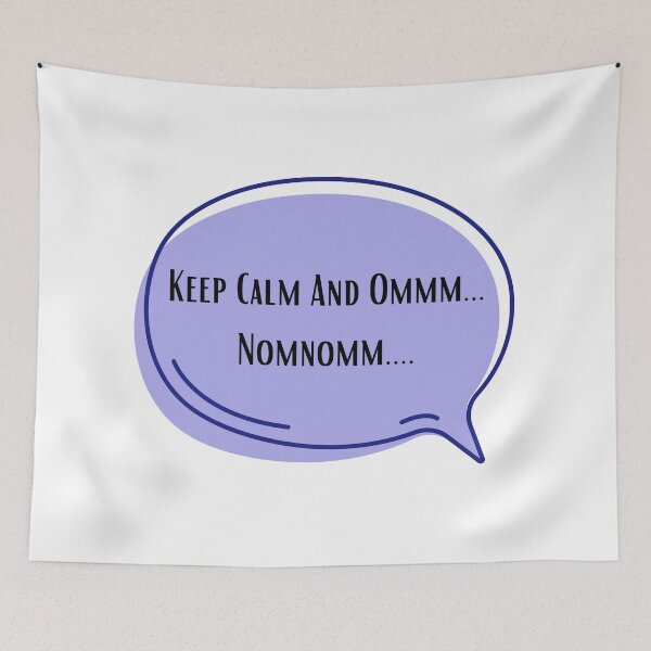 Item preview, Keep Calm And Ommm Nomnomm - Funny Yoga Qoutes designed and sold by Avani01.