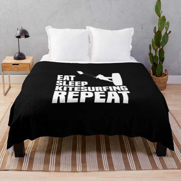 Item preview, Eat Sleep Kitesurfing Repeat - Kitesurfer Kiteboarder designed and sold by Nessshirts.