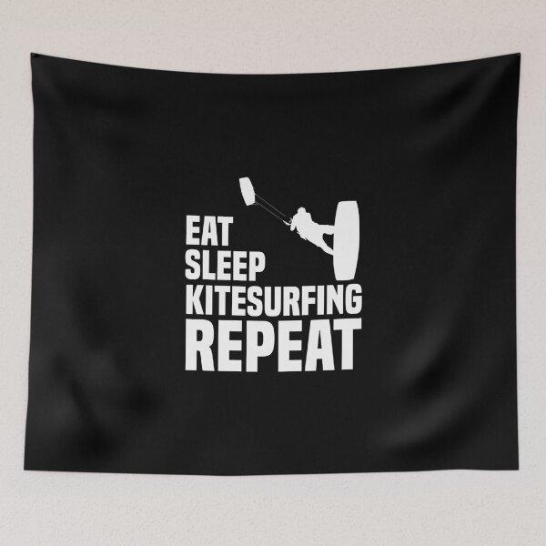 Item preview, Eat Sleep Kitesurfing Repeat - Kitesurfer Kiteboarder designed and sold by Nessshirts.