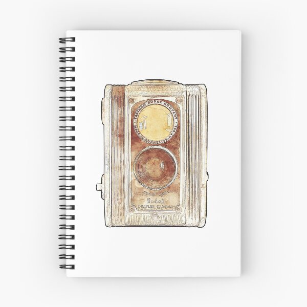Item preview, Vintage Duaflex Twin Lens Camera Sepia Sketch designed and sold by Retro Art Factory.