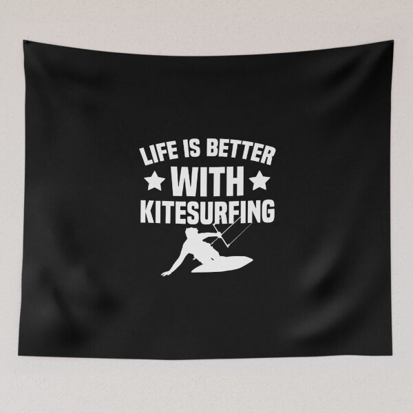 Item preview, Life Is Better With Kitesurfing Kite Flying Kiteboarder designed and sold by Nessshirts.