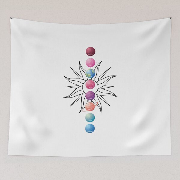 Item preview, Astro Yoga Chakra Sun Mandala Planet Solar System designed and sold by Maria Garcia.