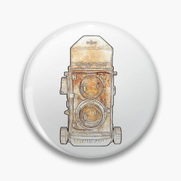 Item preview, Vintage Mamiya C220 Camera Sepia Sketch designed and sold by Retro Art Factory.