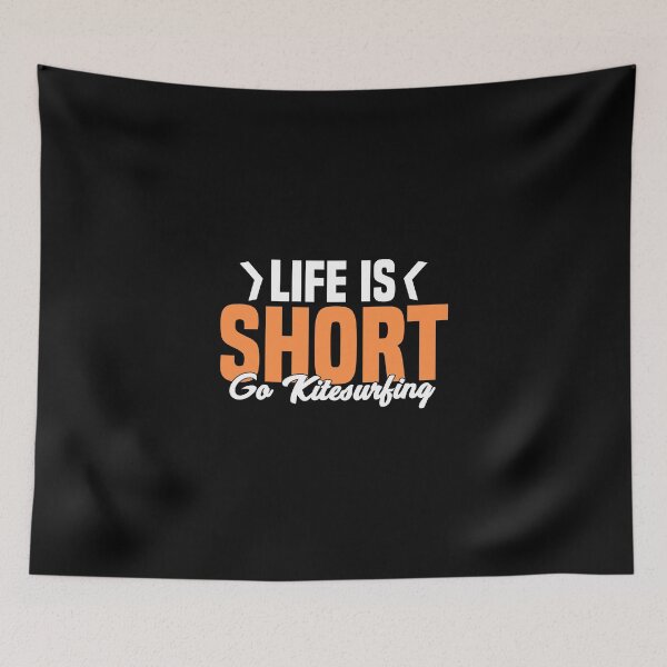 Item preview, Life Is Short Go On KiteSurfing Kitesurfer Kiteboard Flying designed and sold by Nessshirts.