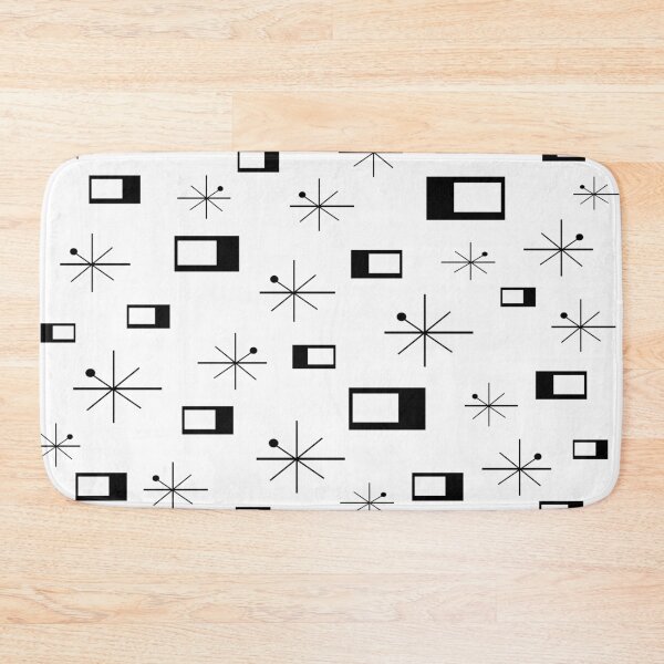 Item preview, Atomic Age Starburst Galaxy Print in Black and White designed and sold by RetroTrend.