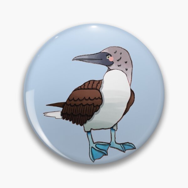Item preview, Blue Footed Booby - Blue and Grey Bird Illustration Pattern designed and sold by TheRainbowRoom.