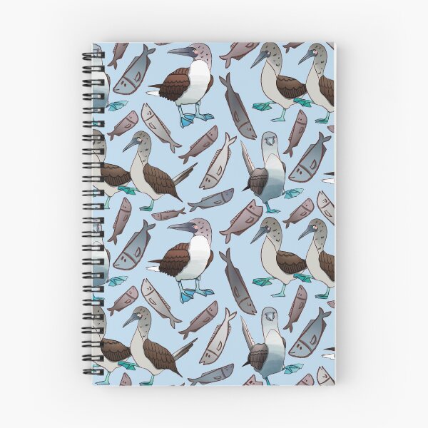 Item preview, Blue Footed Booby - Blue and Grey Bird Illustration Pattern designed and sold by TheRainbowRoom.