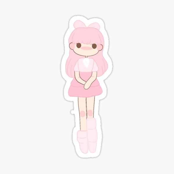 pastel pink girl Sticker