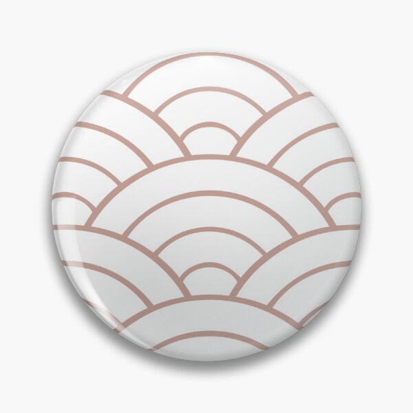Item preview, Geometric Fun Seigaiha Japanese Pattern White and Nude designed and sold by Too Sweet.