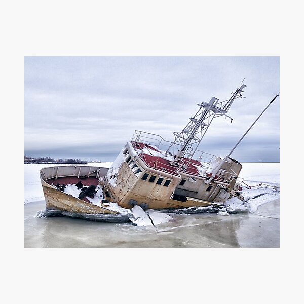 Item preview, Shipwreck,shipwreck print,boat art,boat paintings,fishing boat painting,boat artwork,boat wall art, ocean art , sea art, sun art , blue art , boats art on metal,metal art prints,metal picture prints designed and sold by eyesight4vision.