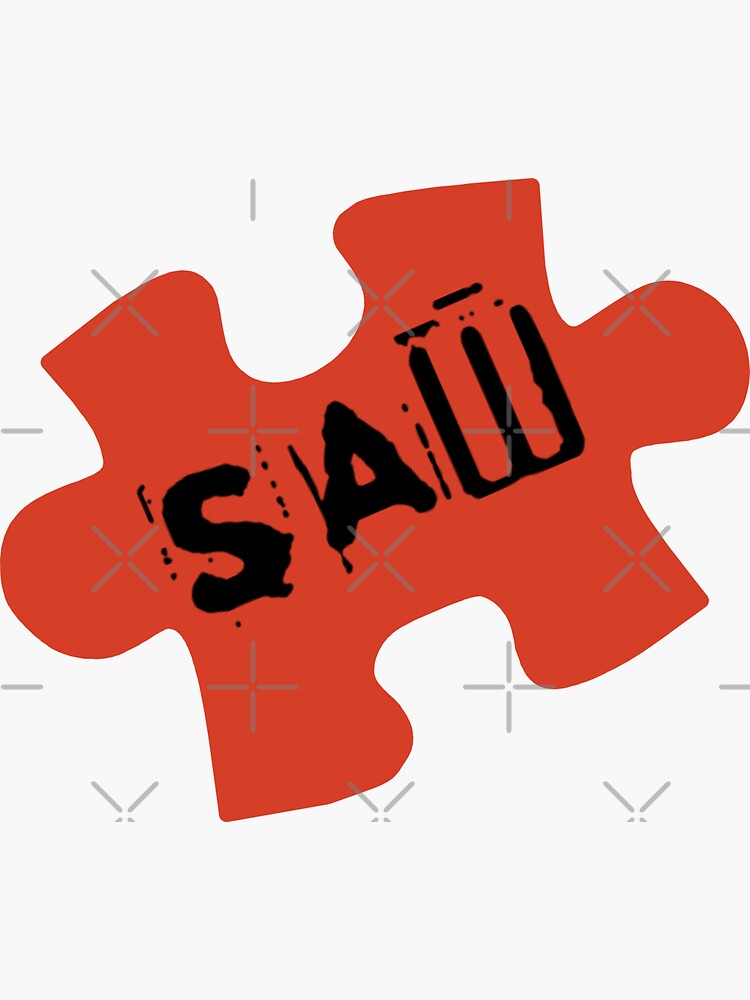 "Saw Spiral Jigsaw Puzzle Logo" Sticker for Sale by Blacksoulgear