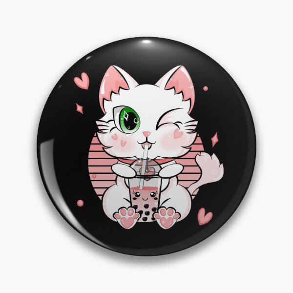 Item preview, Japanese Kawaii Kitty Cute Bubble Tea Cat Boba Tea designed and sold by ZNOVANNA.