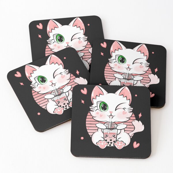 Item preview, Japanese Kawaii Kitty Cute Bubble Tea Cat Boba Tea designed and sold by ZNOVANNA.