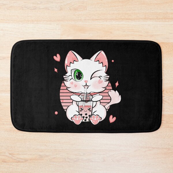 Item preview, Japanese Kawaii Kitty Cute Bubble Tea Cat Boba Tea designed and sold by ZNOVANNA.