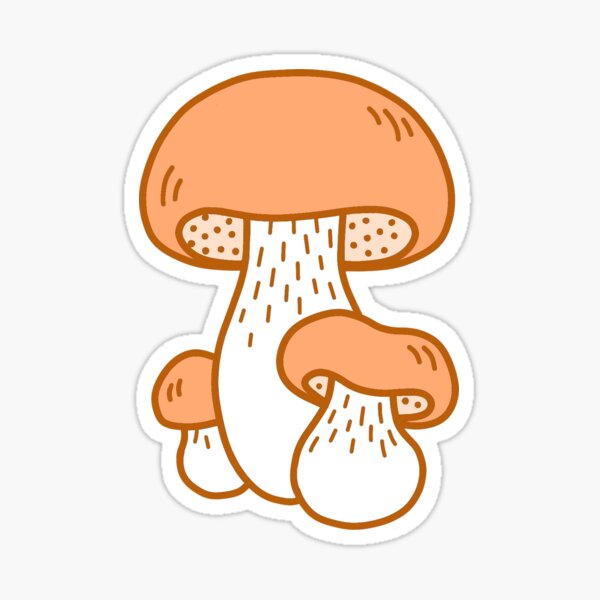 Orange Mushroom Sticker
