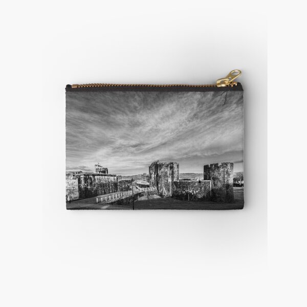 Item preview, Caerphilly Castle Panorama Monochrome designed and sold by Steve Purnell Photography.
