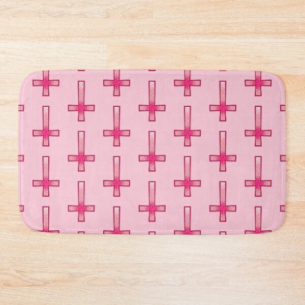 Item preview, cute pink inverted cross with sprinkles designed and sold by weilertsen.