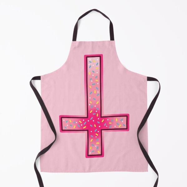 Item preview, cute pink inverted cross with sprinkles designed and sold by weilertsen.