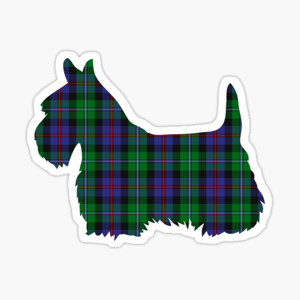 Campbell of Cawdor Tartan Scottie Dog Sticker