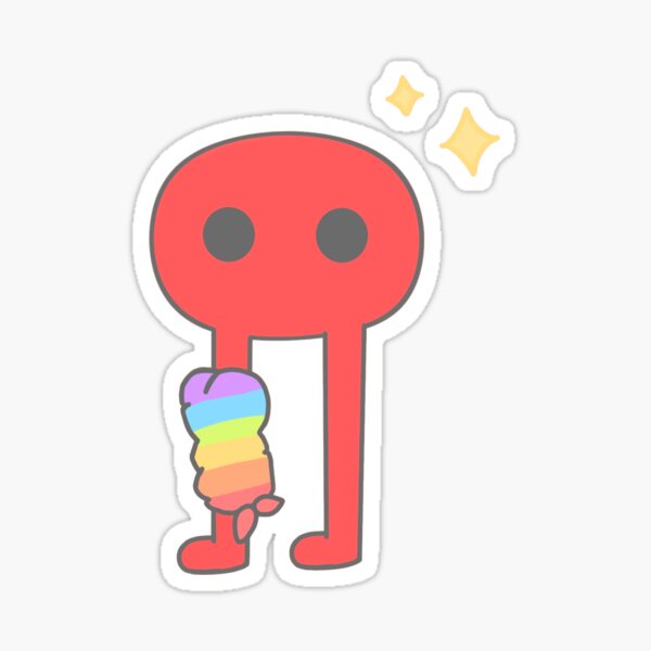 rainbow bandana pikuniku Sticker