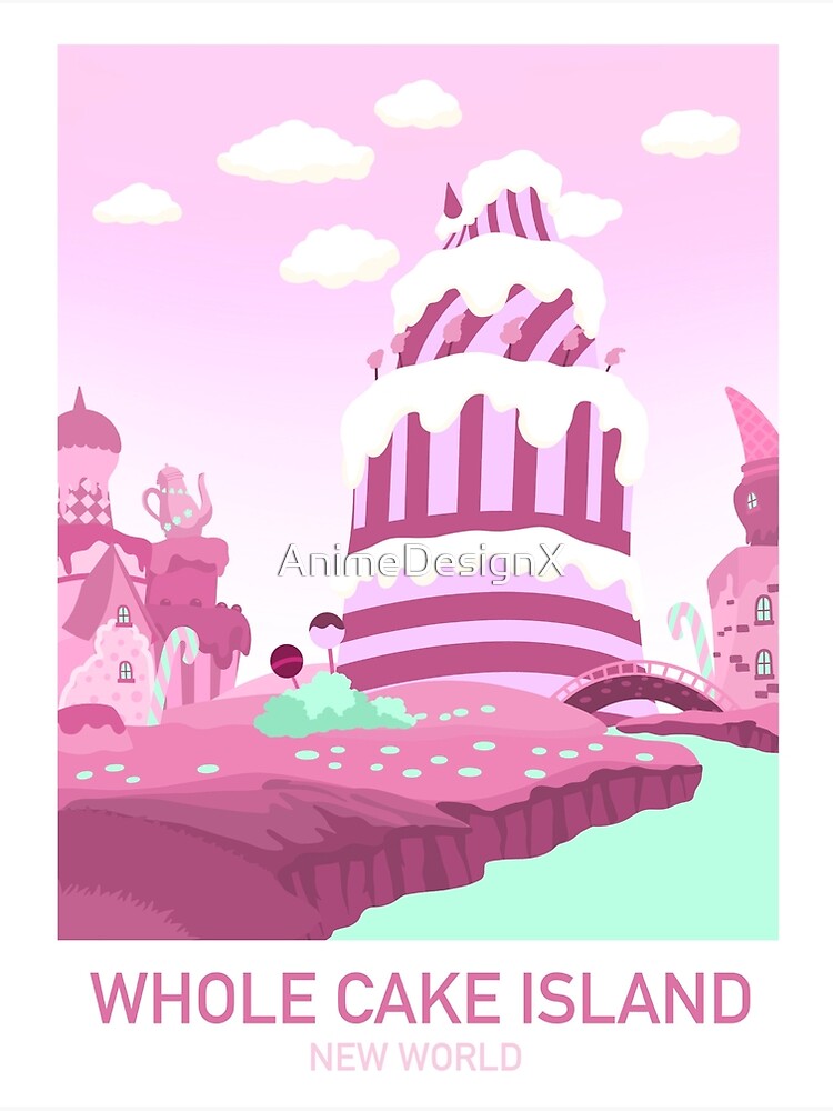 One Piece Whole Cake Island Anime Travel Poster Poster By Animedesignx Redbubble