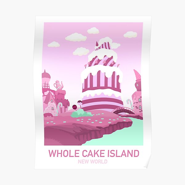 One Piece Whole Cake Island Anime Travel Poster Poster By Animedesignx Redbubble